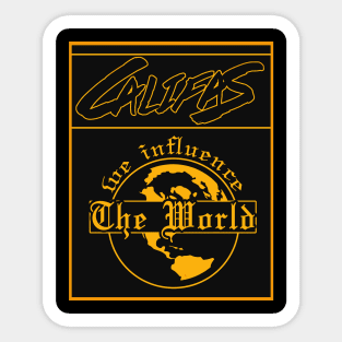 Califas We Influence the World Logo Yeb1 Art Sticker